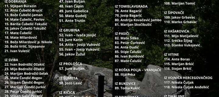 Podi – Trilj: 80. obljetnica Markovićeve jame